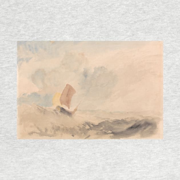 A Sea Piece - A Rough Sea with a Fishing Boat by J.M.W. Turner by Classic Art Stall